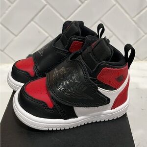 Jordan Kids Black, Red, and White Sneakers